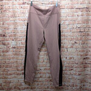 Walk Pop Leggings Pink with Black Side Panels Size Medium